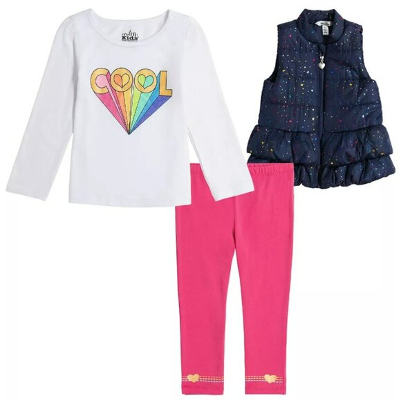 Kids Headquarters Other - NWT. KIDS HEADQUARTERS Baby Girls Cool 3-pc Vest Set